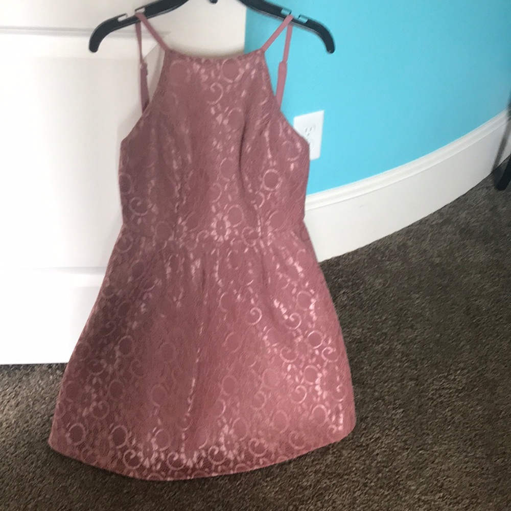 Simple pink party dress